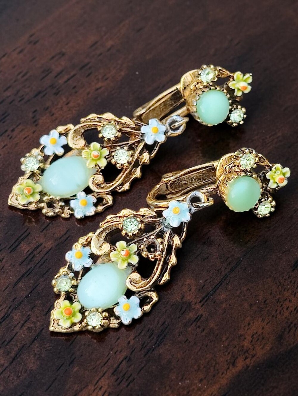 Vintage Arthur Pepper Floral Earrings